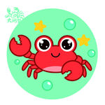 可爱螃蟹卡通形象