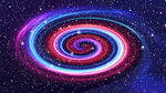 绚丽七彩旋涡星空星系