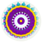 多彩圆形曼陀罗图案设计