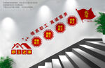 职工之家楼梯文化墙