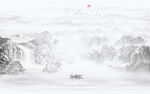 新中式水墨山水画