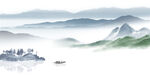 水墨山
