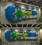 心在一起叫团队企业文化墙