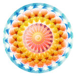 绚丽多彩圆形曼陀罗图案