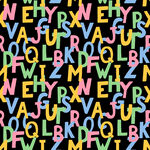 多彩字母无缝图案背景