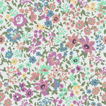 多彩花卉图案背景纹理