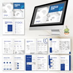 蓝白企业宣传资料设计模板