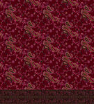 深红色几何花纹织物图案