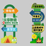 露营指示牌