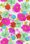 多彩花卉图案布料