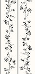 黑白花卉藤蔓图案装饰画
