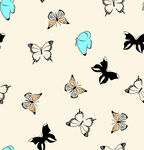 蝴蝶图案背景 清新自然风