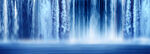 蓝色瀑布背景墙