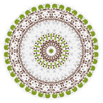绿色圆形花纹装饰图案