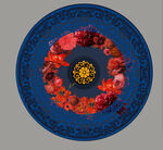 富贵繁华圆形花卉图案装饰设计