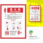 消防栓使用说明海报展示
