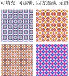 彩色民族花纹 古典民族图案  