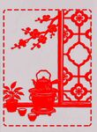 国潮中国茶道窗花设计