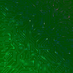 绿色电路板科技背景图
