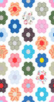 多彩花卉图案背景纹理