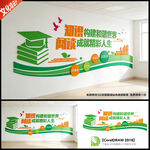 校园读书文化标语墙