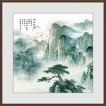 办公室中堂山水画装饰画