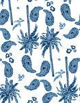 蓝调海洋元素无缝图案