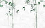 新中式水墨竹子背景墙