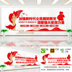 新时代全民国防教育文化墙