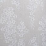高清浅底白花图案布料纹理