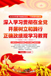 正确政绩观学习教育海报