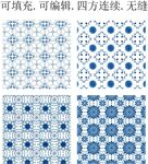  中国风图案 青花瓷花纹