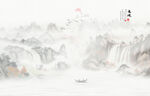 意境水墨山水画