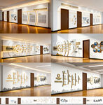 金色商务风文化墙