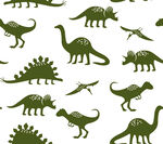 绿色恐龙图案背景