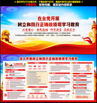 正确政绩观学习教育展板