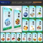 食堂文化墙展板