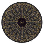 圆形华丽花纹地毯图案