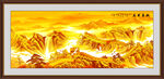 金色万里长城 中堂画万里长城