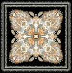 复古花纹方形图案