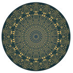 圆形复古花纹图案设计