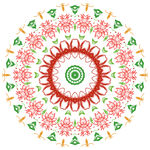 圆形矢量彩色花纹