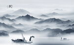 水墨山水画