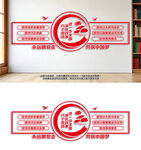 六个坚持党建文化墙