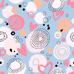 爱心点串几何卡通