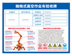 蜘蛛式高空作业车验收牌操作规程