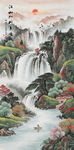 竖幅山水画