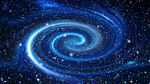 蓝色星空旋涡宇宙太空