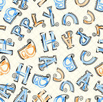 多彩手绘字母图案背景