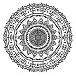 圆形曼陀罗花纹图案设计